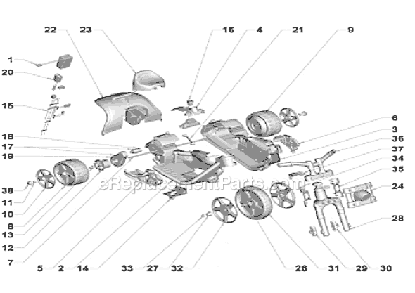Page A Diagram and Parts List for T4869  Power Wheels Ride-On Motorcyles